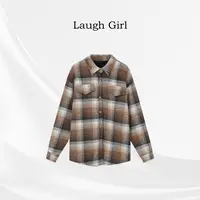 楚楚君 Laugh girl【秋季格调】加厚格子衬衫外套WL531165J