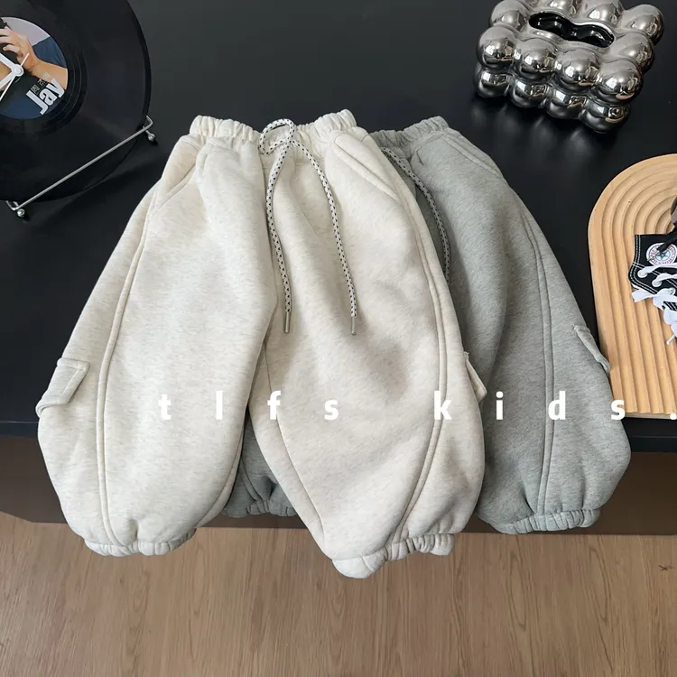 童例「9041两色休闲卫裤」冬款季儿童百搭长裤男女童韩版潮时尚百搭