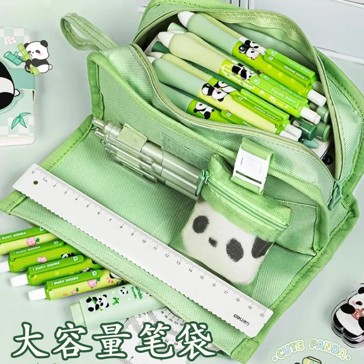 超大容量多层透明笔袋女孩专用多功能高颜值学生铅笔文具盒铅笔盒