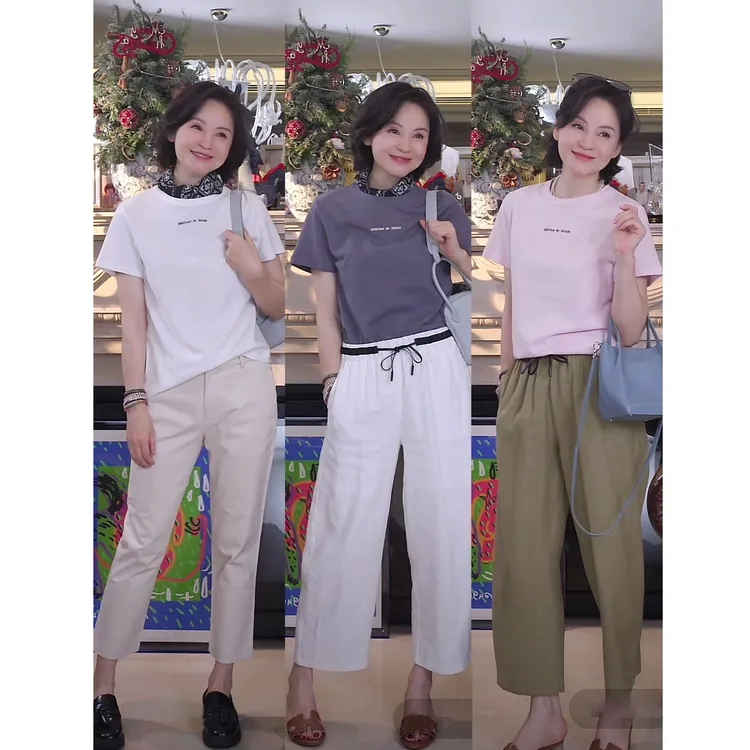 我是摩羯 及简字母T 达瑞优棉亚麻精美印花春夏简约圆领T恤