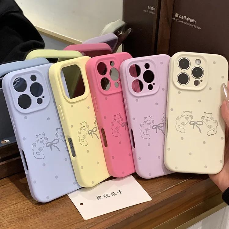 【波点蝴蝶结】液态硅胶壳适用苹果16防摔iphone13/4promax全包15套