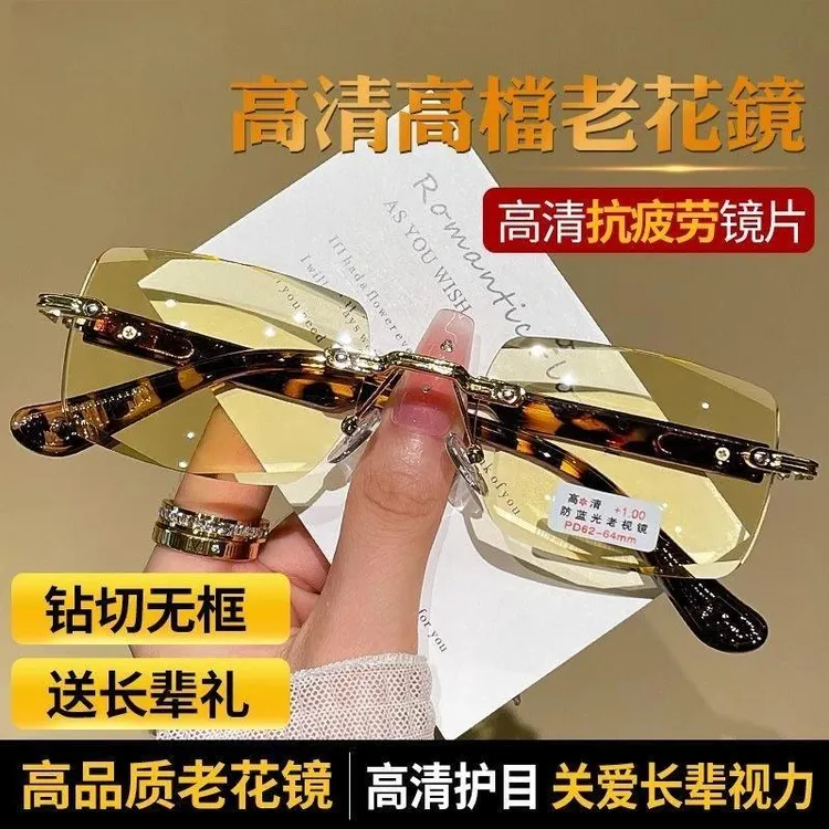 润目琥珀高端老花蓝光帝王中老年 木制包装商品图