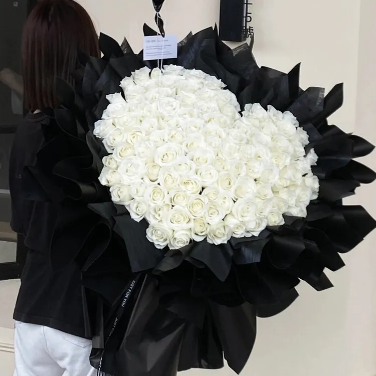 【浪漫加倍】99朵白玫瑰鲜花·求婚表白生日纪念日·同城花店送花上门
