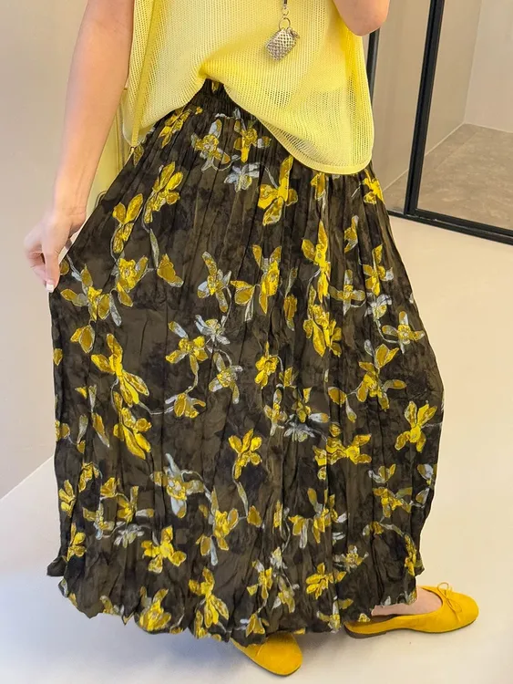 小妖精大码女装松紧腰碎花裙