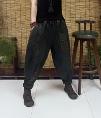 25357加绒加厚贴布牛仔裤（长90左右，90-160斤）