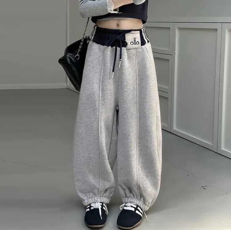 【立体加绒】2025男女童加绒时尚冬季简约百搭防寒宽松卫裤上学神裤