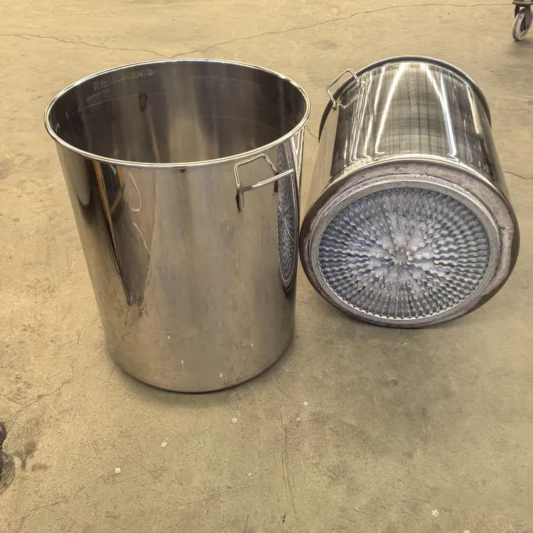 不锈钢带盖汤桶加厚圆桶商用大容量汤锅家用熬汤水桶油桶加厚翅片