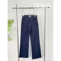 【女装优选】GUMG-韩系藏蓝色牛仔喇叭裤GM20347