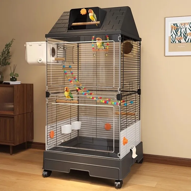 鸟笼鹦鹉笼子专用特大号家养新型防溅玄凤牡丹小太阳家用豪华别墅