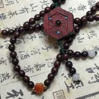 小叶紫檀度母心经挂脖三条