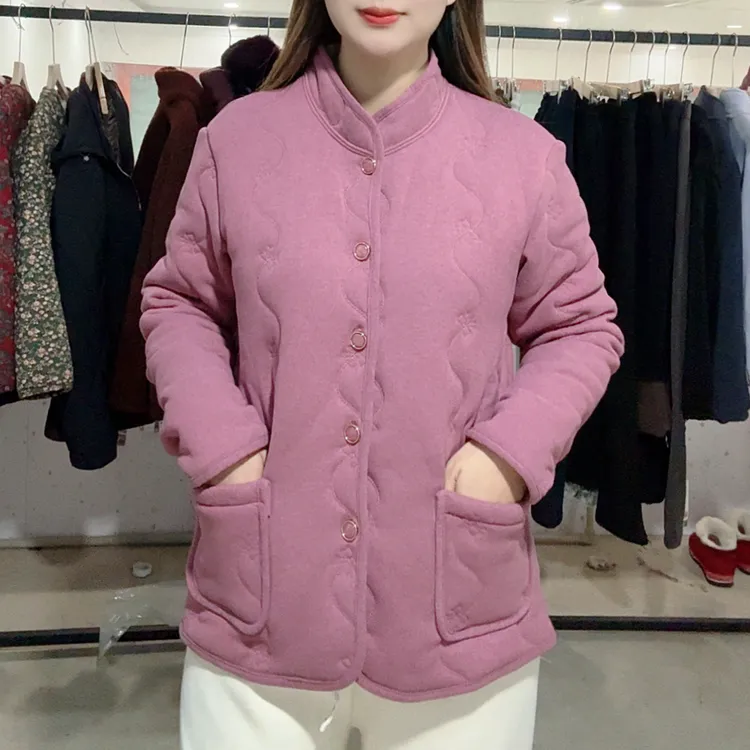 女款中老年加厚保暖小棉袄