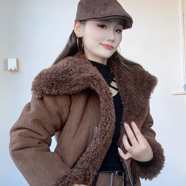 女冬季毛毛外套洋气皮毛一体百搭