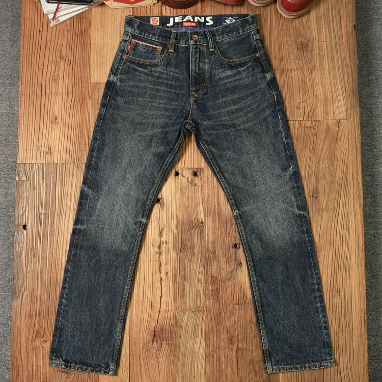 KM8018赤耳丹宁牛仔裤秋冬新款男士15oz津巴布韦棉复古501直筒裤