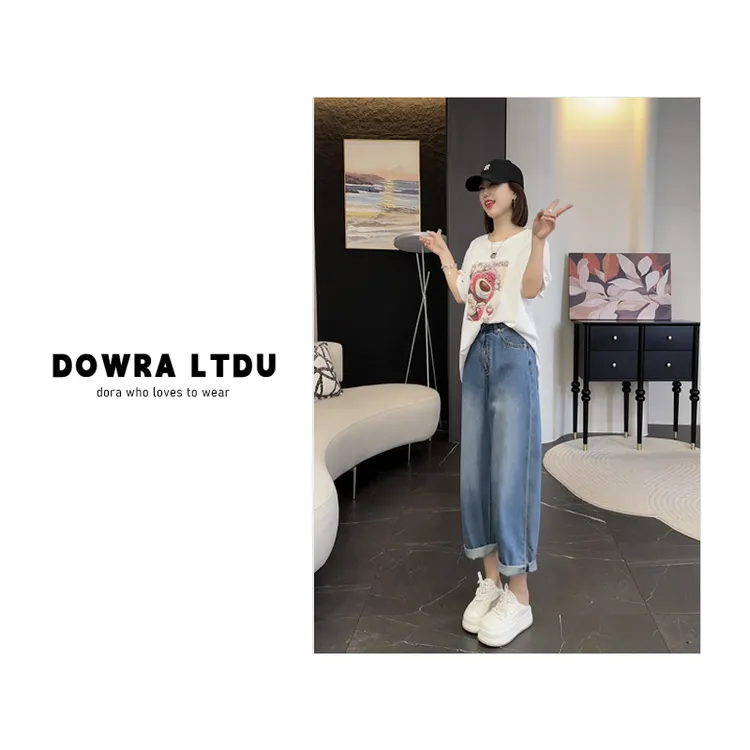 朵拉【草莓熊】2025年夏季新款圆领卡通雪花百搭短袖T恤女243-205