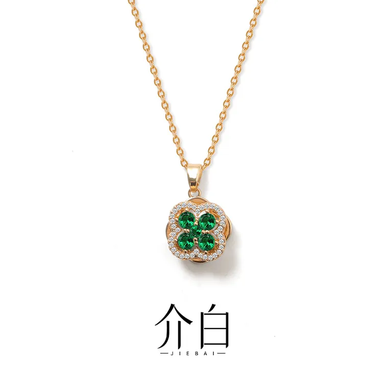 铜合金项链 时来运转 介白  轻奢项链百搭经典法式