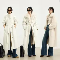 人造皮草 十三粥 冬日AB面 时尚长外套女冬宽松遮肉真两件外套