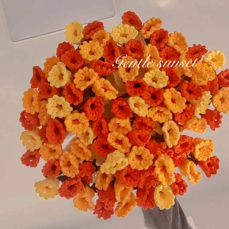 DIY纯手工钩织时尚百搭铃兰花花束毯
