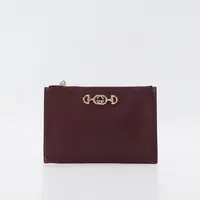 95新 GUCCI/古驰 中古马衔扣牛皮荔枝纹手拿包【静文】BGH005560008