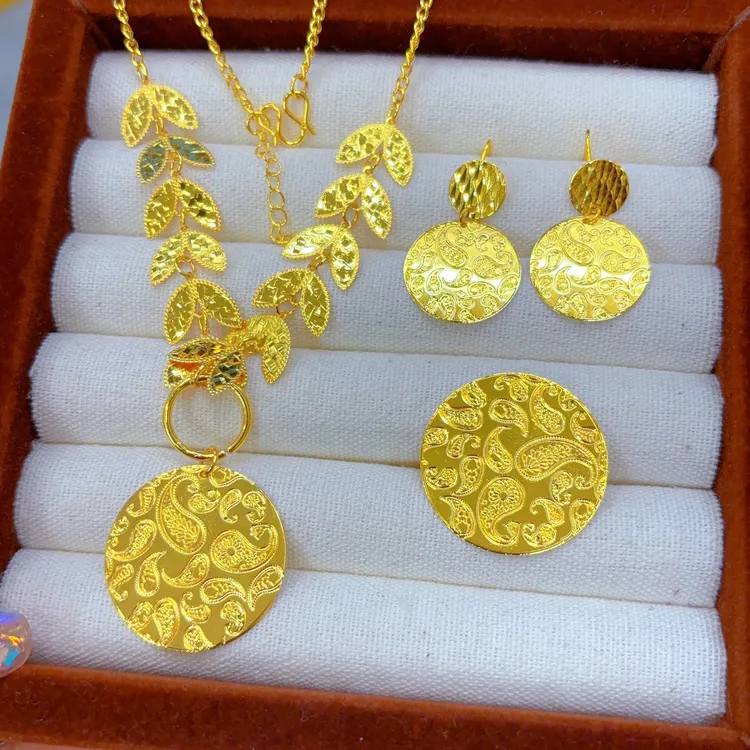 铜合金项链 新款时尚气质512-6-9巴达木腰果款百搭精致古法金饰