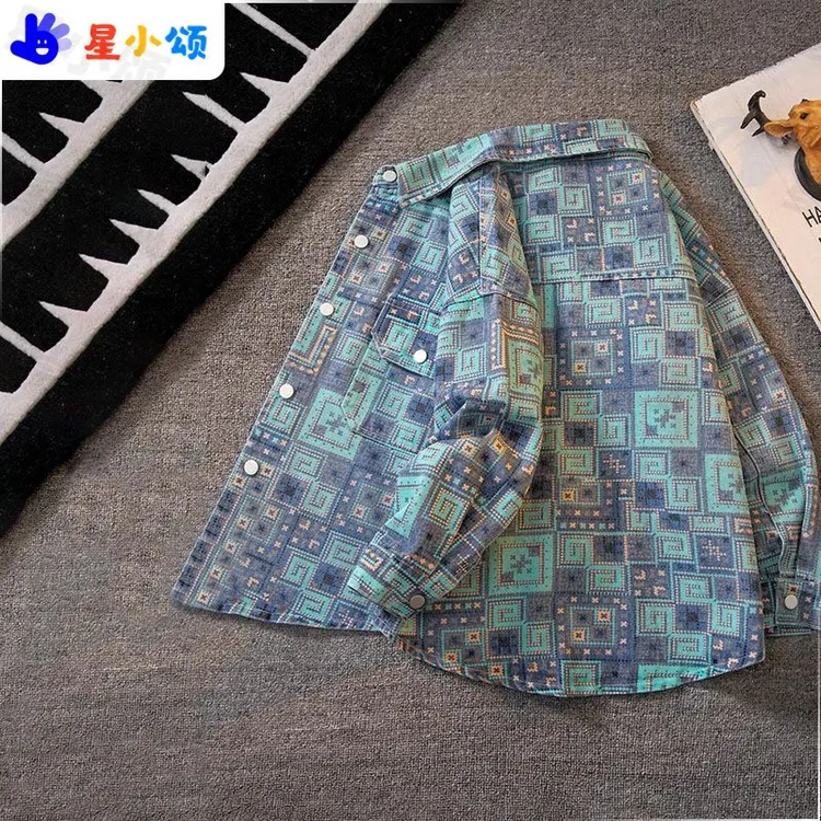 儿童装男童春装外套春秋款2025新款中大童男孩酷帅牛仔春季衣服潮