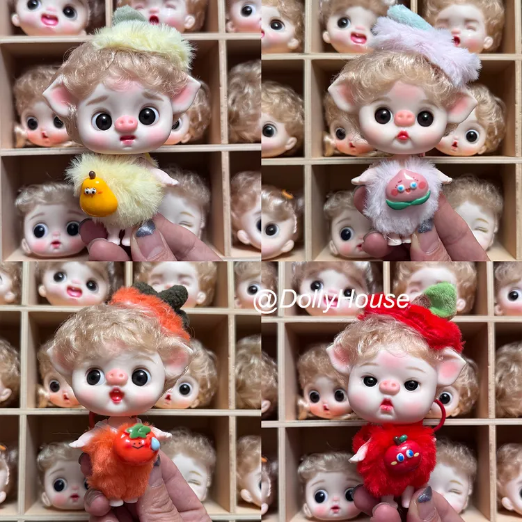 桃桃丸子卡通屁桃猪书包挂件可爱毛绒公仔钥匙扣玩偶女孩娃娃礼物