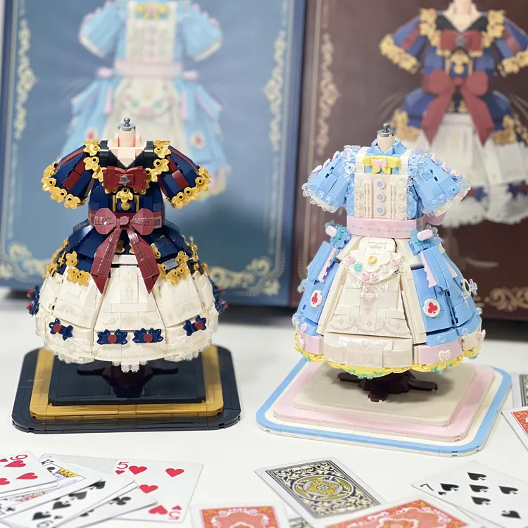 砖也洛丽塔积木公主裙diy手工拼装萝莉裙模型摆件玩具送女孩礼物