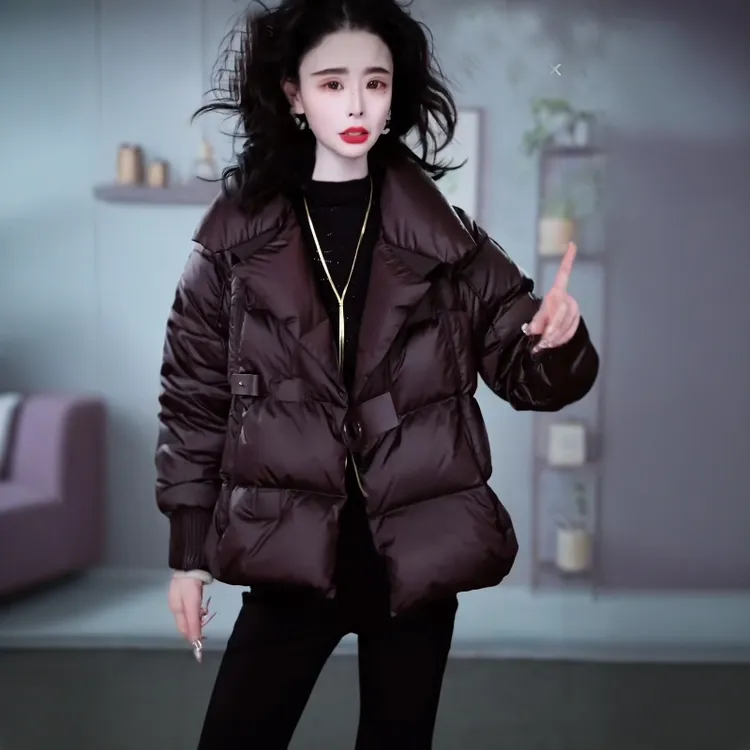 冬季时尚高奢爆款洋气减龄百搭白鸭绒羽绒服外套M-3XL