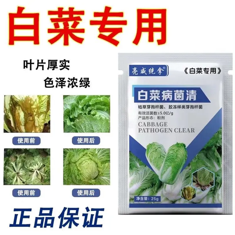 亮威白菜专用大白菜烂根黄叶干烧心腐烂软腐专用微生物肥料叶面肥