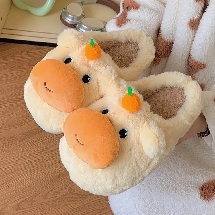 棉拖鞋女可爱冬季男女情侣外穿防滑居家保暖包跟毛毛拖鞋棉鞋TTT