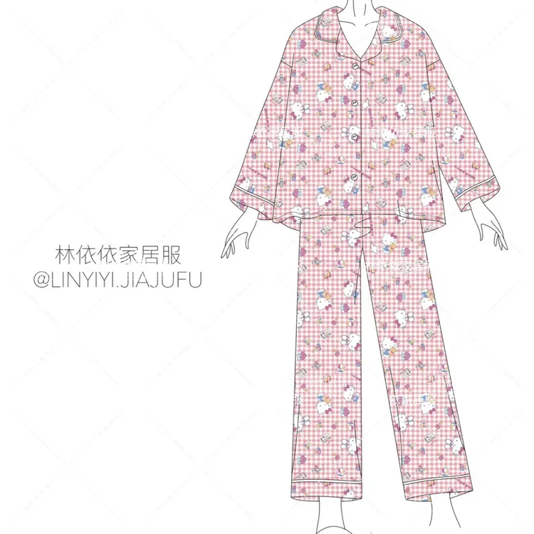 云朵棉福袋睡衣ins春夏秋冬夏季卡通睡衣春秋长袖长裤可爱家居服