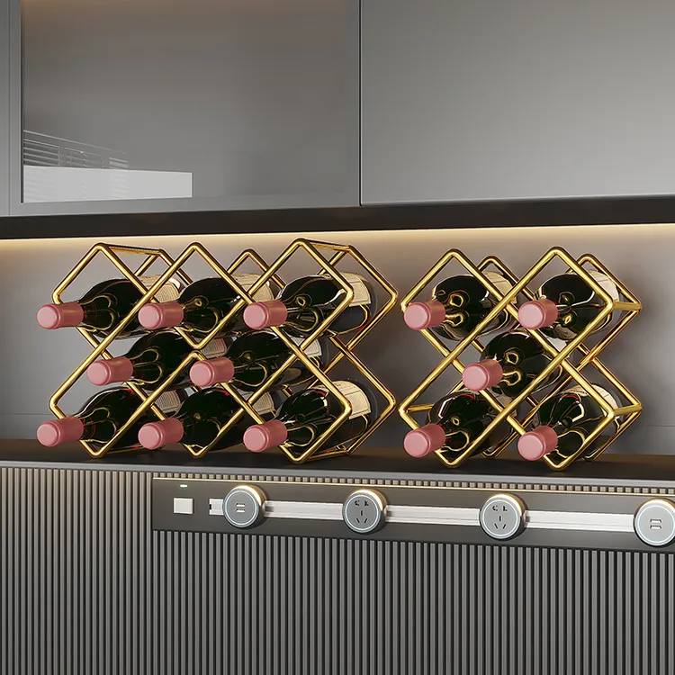 斜放红酒葡萄酒摆放架红酒放置展示架轻奢酒家用架子红酒架置物架