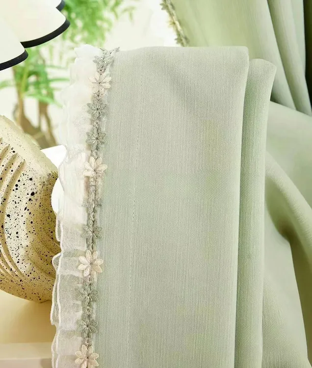 超柔双面同色雪尼尔全遮光窗帘适用于卧室客厅