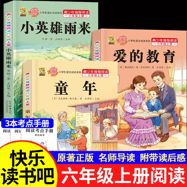 六年级上册必读课外书童年爱的教育小英雄雨来快乐读书吧人教版