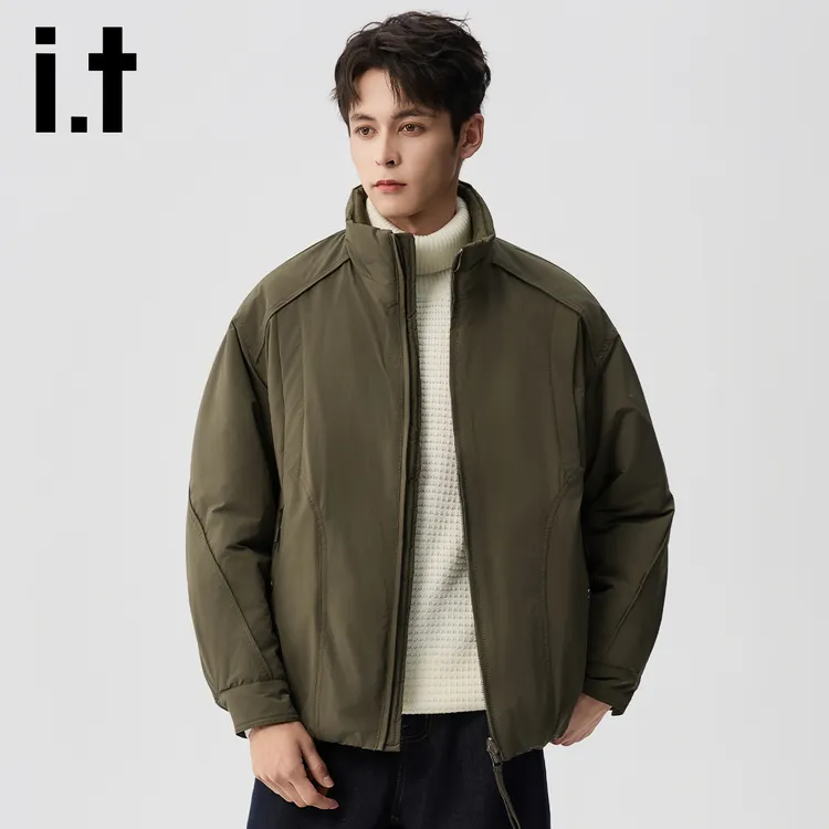 it :CHOCOOLATE立领二棉外套男士秋冬季2025新款加厚夹棉夹克男款