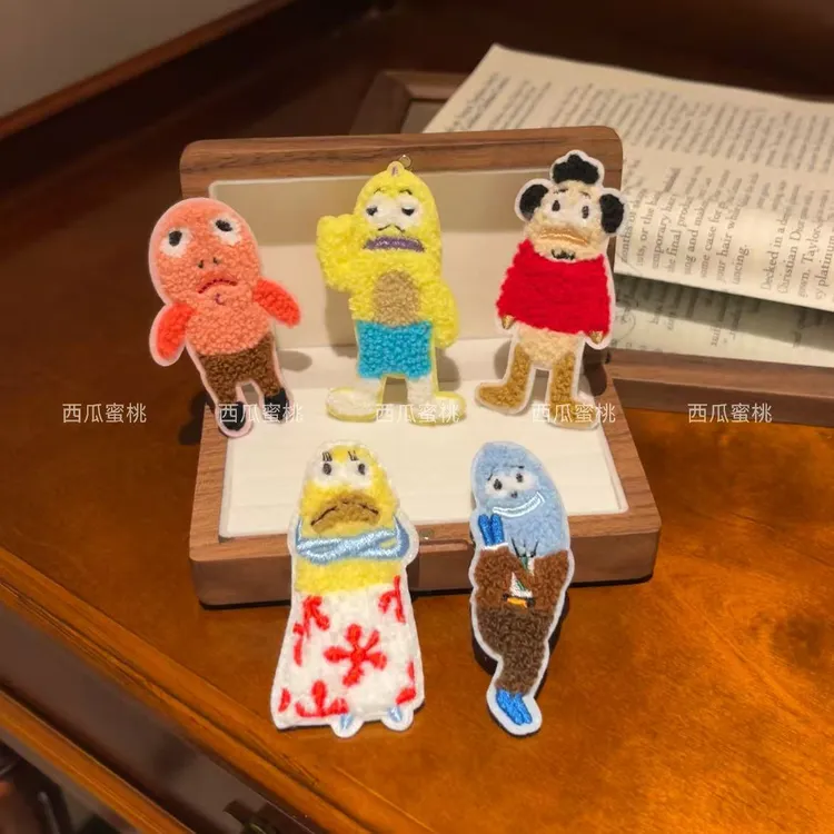 卡通抽象路人鱼魔术刘海贴可爱丑萌呆呆鱼碎发贴少女洗漱固定发饰