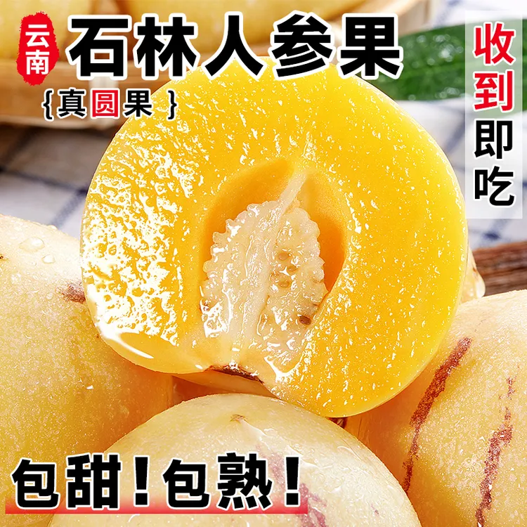 云南石林人参果新鲜水果圆果树上熟黄皮特大果人生果特产整箱包邮