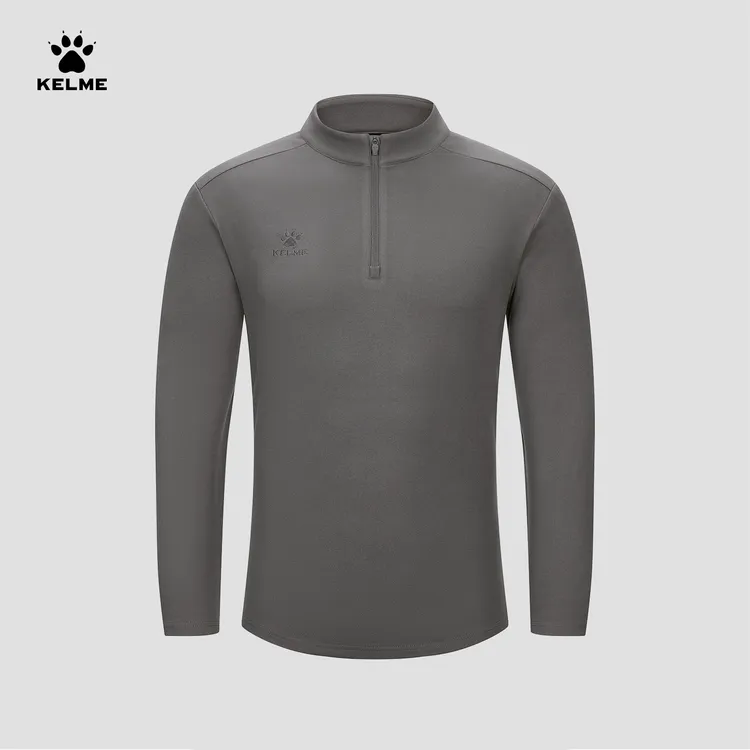 卡尔美训练套头衫半拉链健身长袖徒步登山跑步休闲打底衫潮流新品