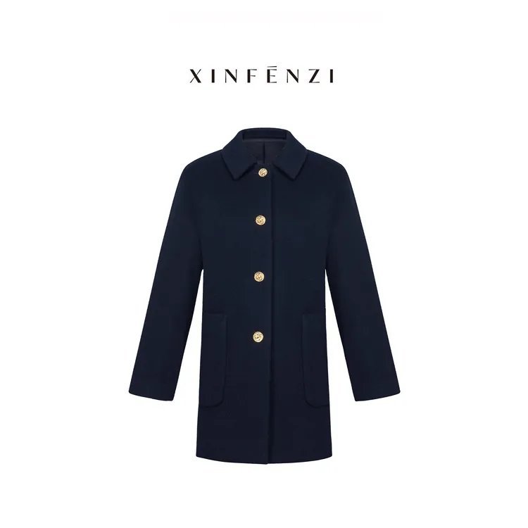 【金币小马短款】XINFENZI 高级感轻量金币短款大衣 WJK37902