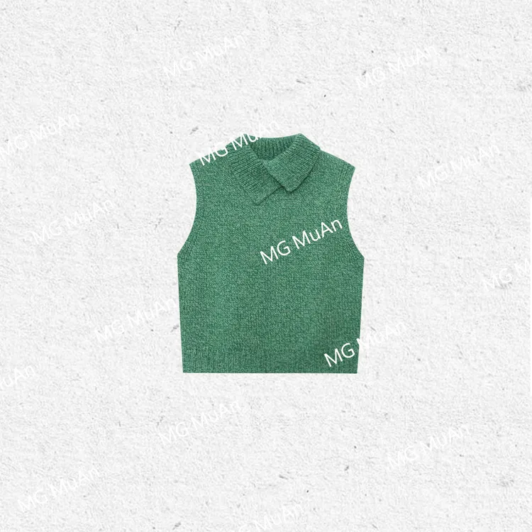 木岸MUAN：《东大门马甲》定制340克100羊毛马甲宽松背心女ZZ-2471
