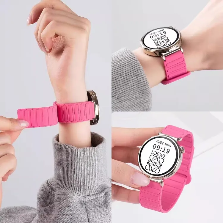适用华为GT6手表gt5表带watch5女士gt4新款5pro硅胶磁吸4pro腕带