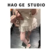 浩哥严选●半身裙预C5BSQ0368A白色高腰时尚百搭A字显瘦小众设计感