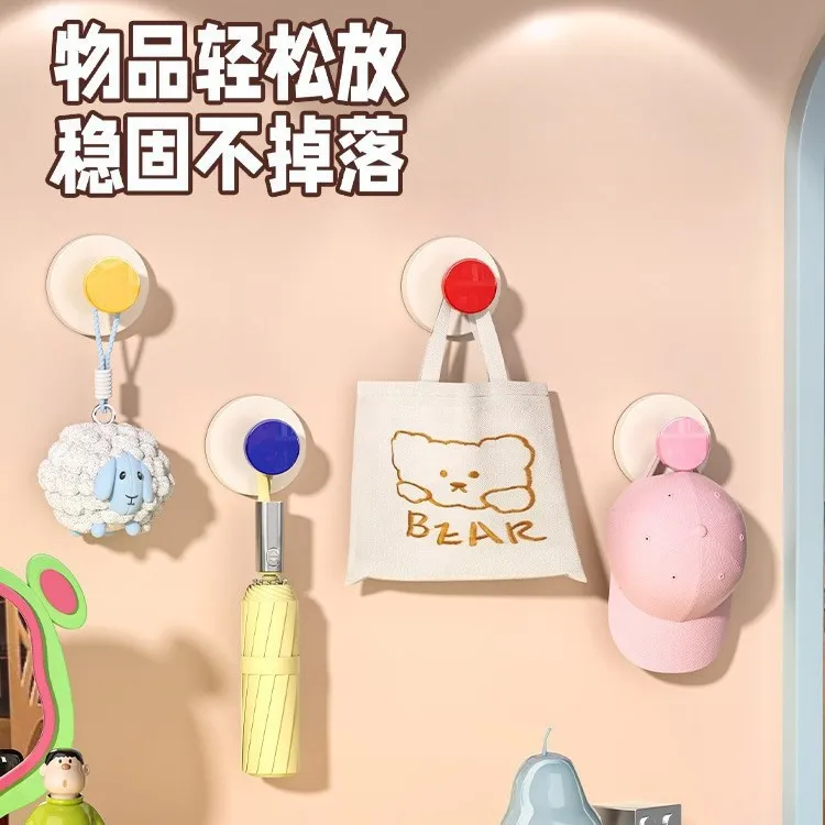【拍一发十】多巴胺吸盘挂钩免打孔强力承重家用高颜值吸盘挂钩客厅