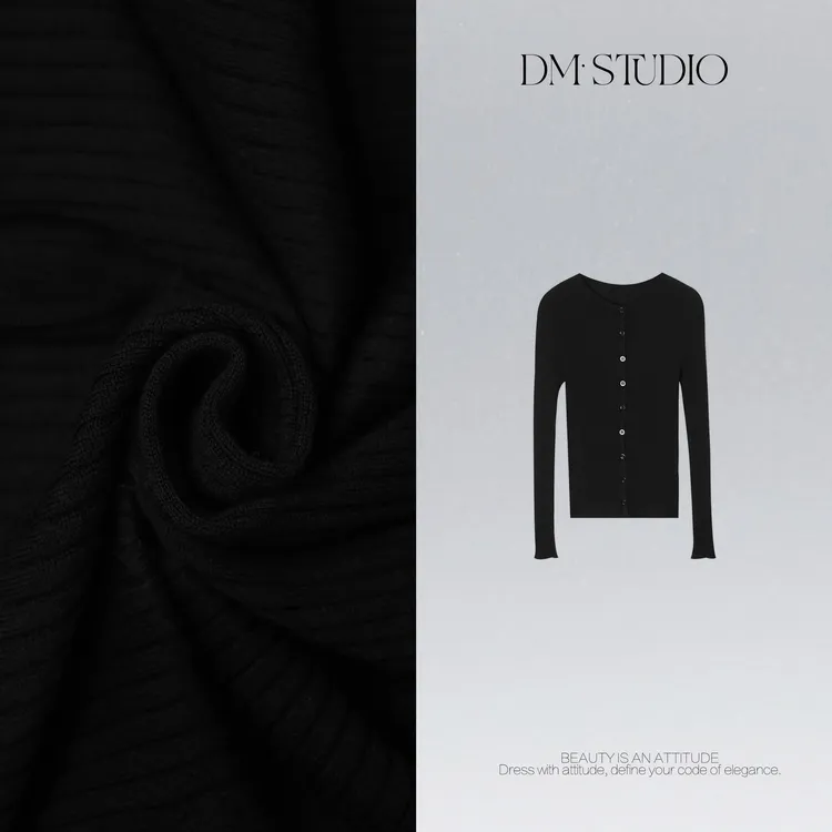 DEDM•STUDIO/极简百搭气质修身100%羊毛针织衫打底2511ZZS/LA320