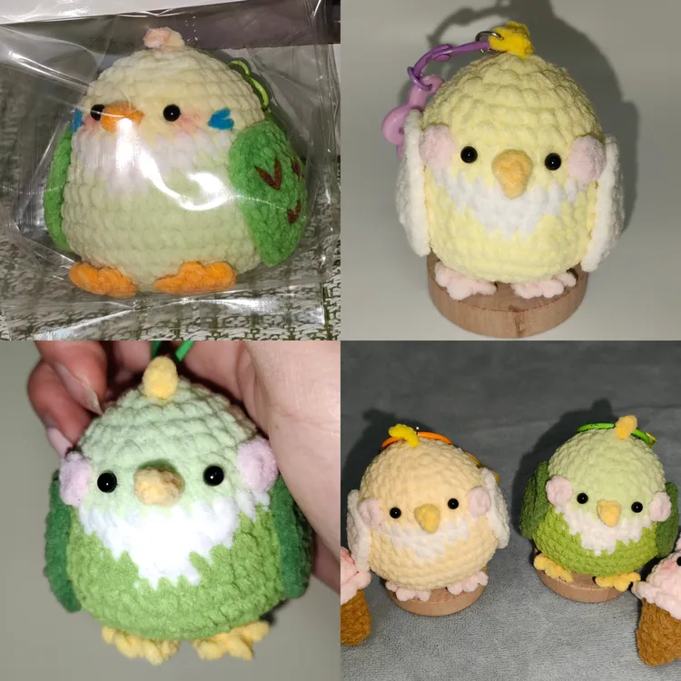 鹦鹉毛线钩织小鸟成品宠物定制礼物钥匙扣包挂包饰挂件手工可爱