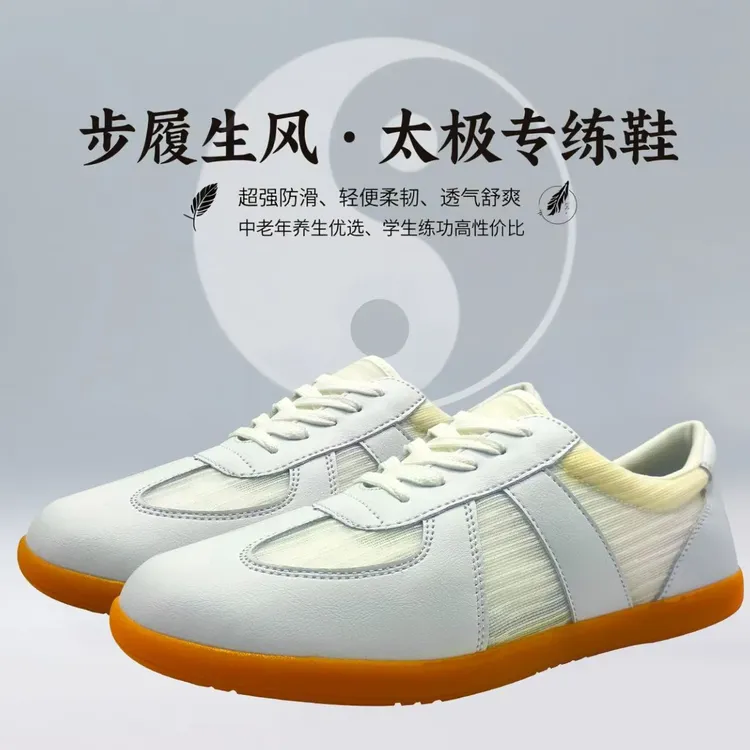 陈家沟正品太极鞋网面拼接透气减震防滑武术训练八段锦轻便运动鞋