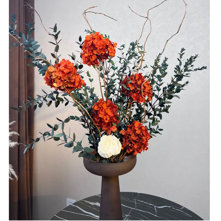 【五福橙子】永生花绣球花装饰花束轻奢摆件家居软装新中式客厅展示