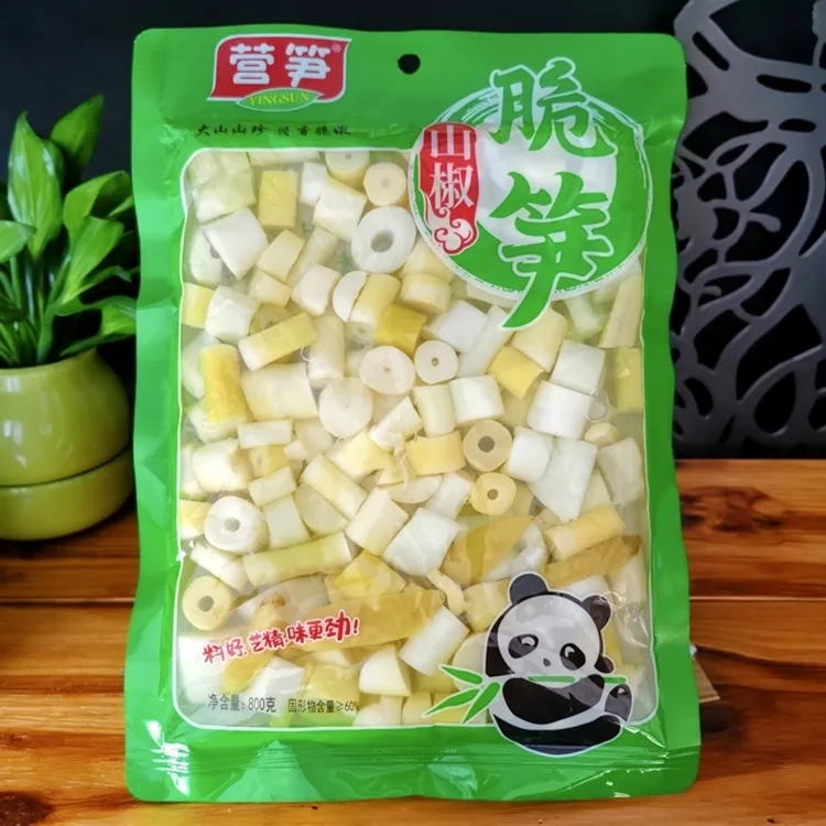 营笋笋丁800g袋云南特产大包办公室追剧休闲网红竹笋泡椒圈圈笋