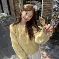 设计感软糯毛衣开衫女2025秋季新款韩系减龄气质显瘦上衣