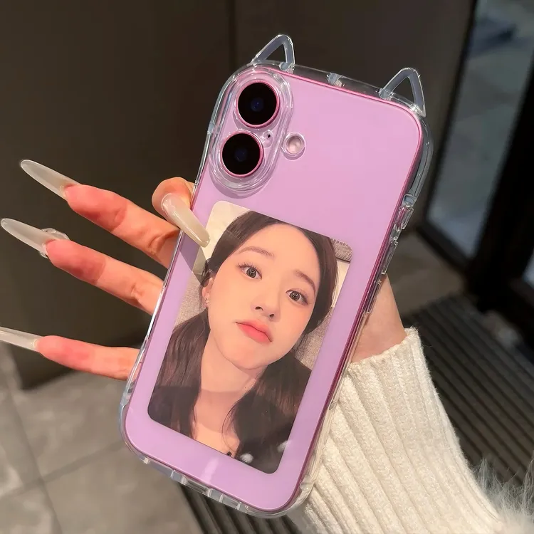 雅天立韩系透明猫耳朵适用iPhone16苹果13手机壳14/15小众11套