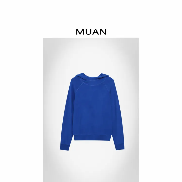 木岸MUAN:《连帽基础卫衣》定制330克德绒连帽卫衣上衣女YJ-23172